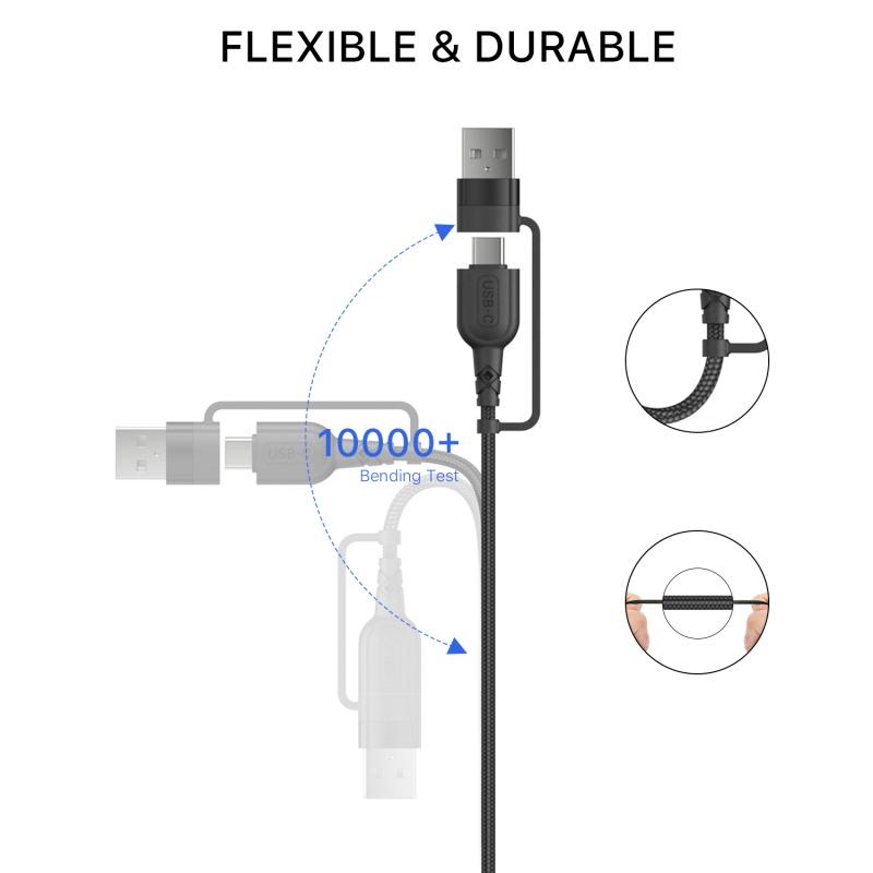 2 - in - 1 Adapter Quick Charging Cable - MyBat Pro