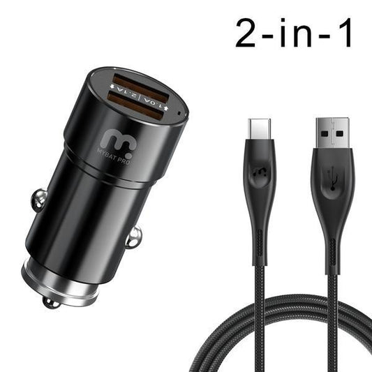 2 - in - 1 Car Charger with 6FT USB - C Cable - MyBat Pro