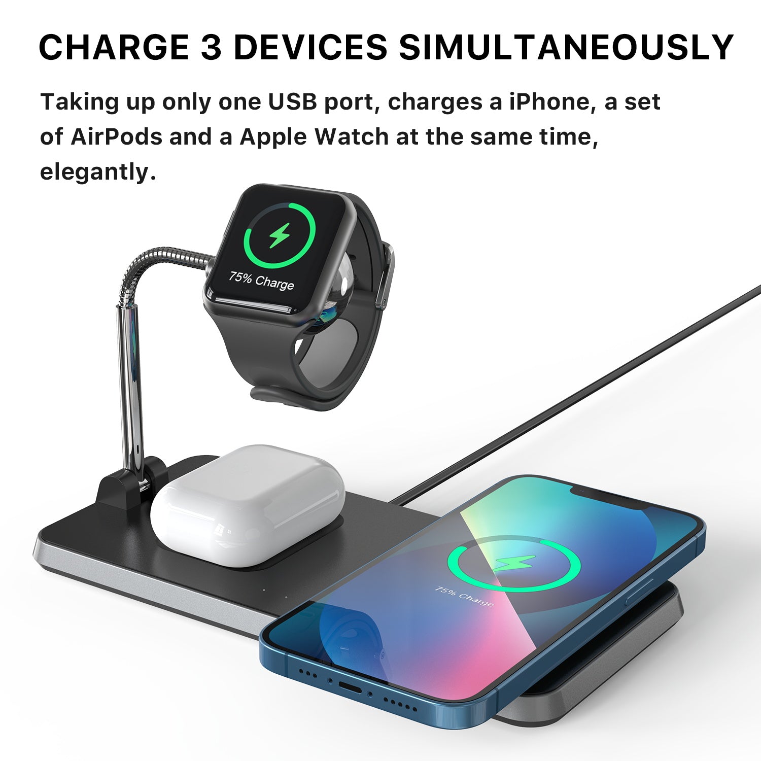 3 - in - 1 Wireless Charging Station - MyBat Pro