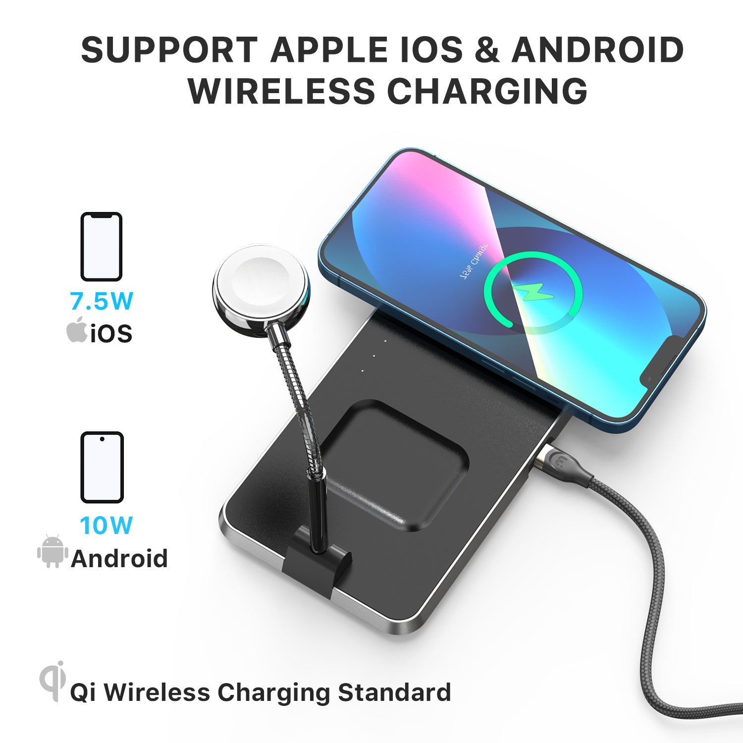 3 - in - 1 Wireless Charging Station - MyBat Pro