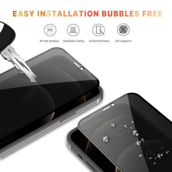 Full Coverage Privacy Tempered Glass Screen Protector - MyBat Pro