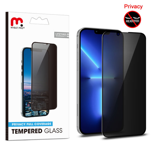 Full Coverage Privacy Tempered Glass Screen Protector - MyBat Pro