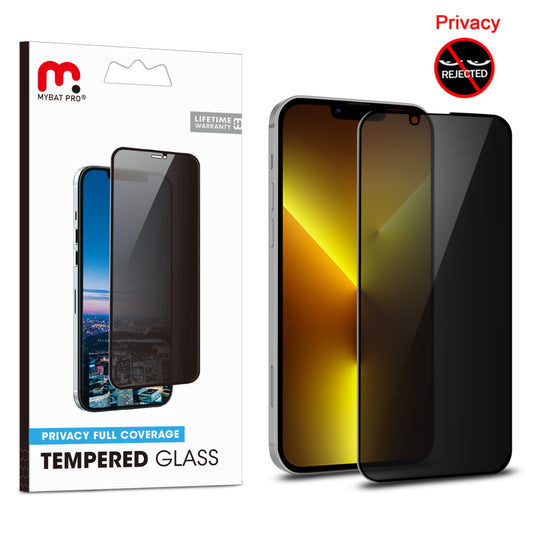 Full Coverage Privacy Tempered Glass Screen Protector - MyBat Pro