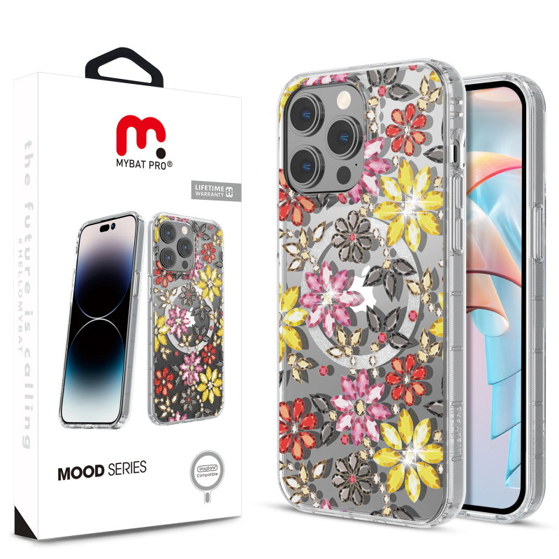 MyBat Pro Mood Series MagSafe Case (with Diamonds) for Apple iPhone 15 Pro Max (6.7) - Seashell - MyBat Pro