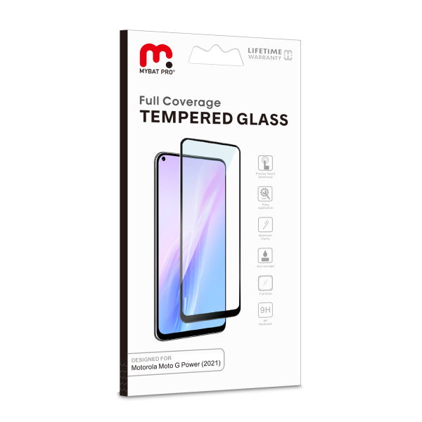 Full Coverage Tempered Glass Screen Protector - MyBat Pro #