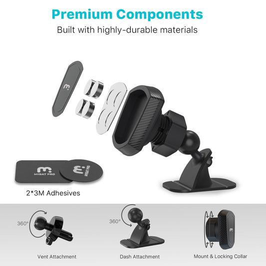 3 - in - 1 Magnetic Phone Car Mount - MyBat Pro