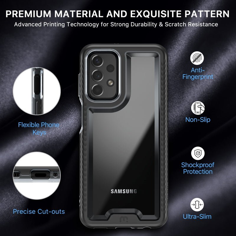 GENERICO Funda Flip Cover Negro Para Samsung Galaxy A23 4G 5G