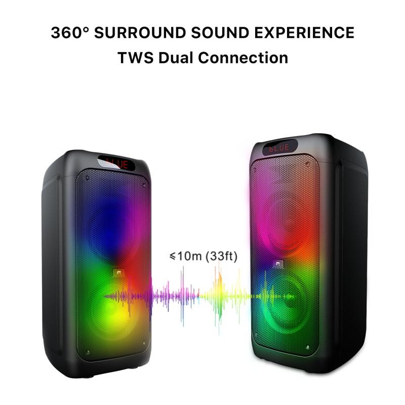 4 in 1 - Wireless Speaker incl. TWS Earbuds with Pocket Torch